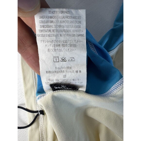 Volcom Hawaii Mod Short Sleeve Shirt Thrashguard White Blue Red Size Medium - Picture 8 of 8